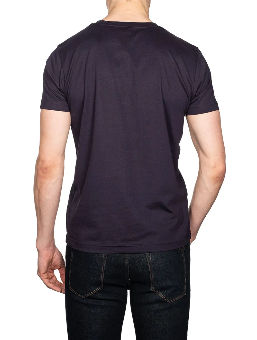 Logo Kurzarm T-Shirt Abendblau