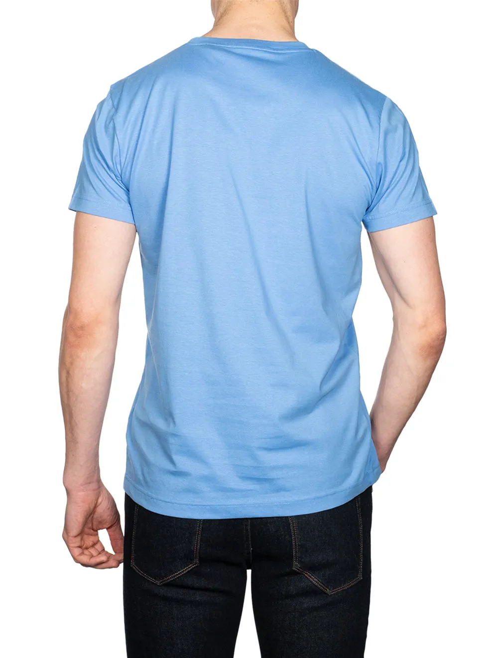 Logo Kurzarm T-Shirt Pazifikblau