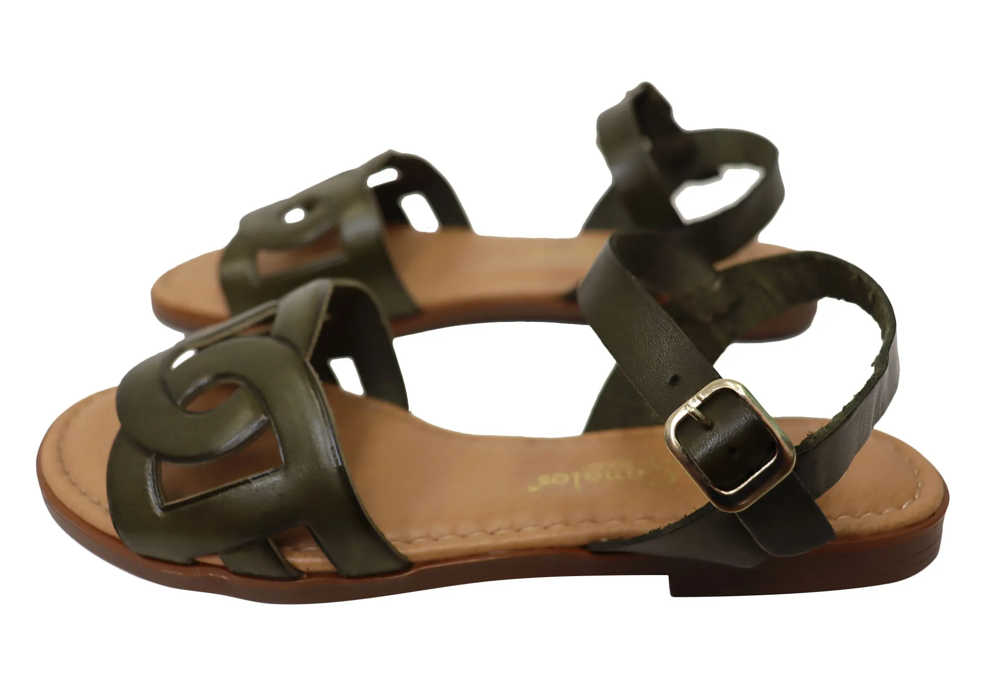 Lola Canales Corin Damen Bequeme Ledersandalen Hergestellt in Spanien Lola Canales Schuhe