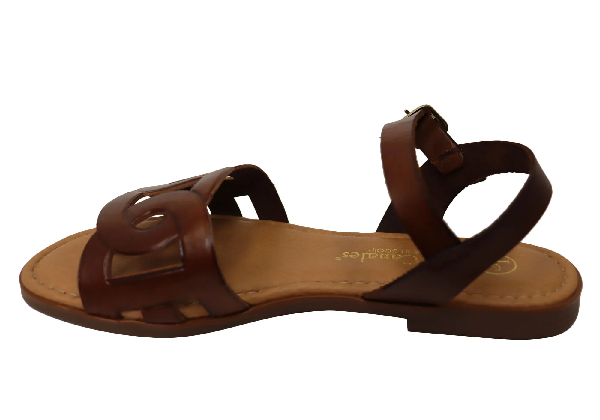 Lola Canales Corin Damen Bequeme Ledersandalen Hergestellt in Spanien Lola Canales Schuhe