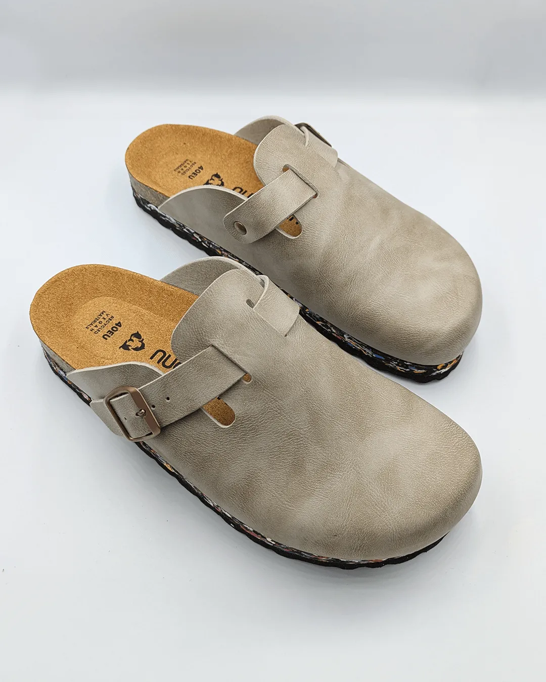 London Unisex Vegan-Leder Clogs | Nebel