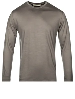 Langarm T-Shirt Braun