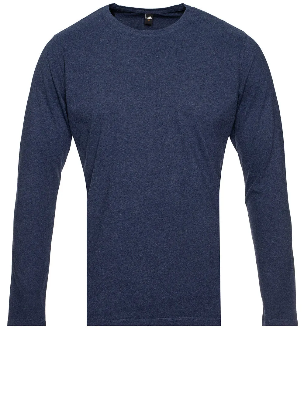 Langarm T-Shirt Saphirblau Melange