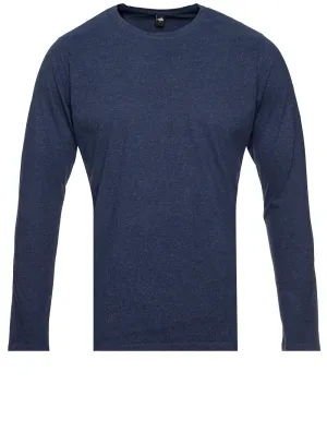 Langarm T-Shirt Saphirblau Melange