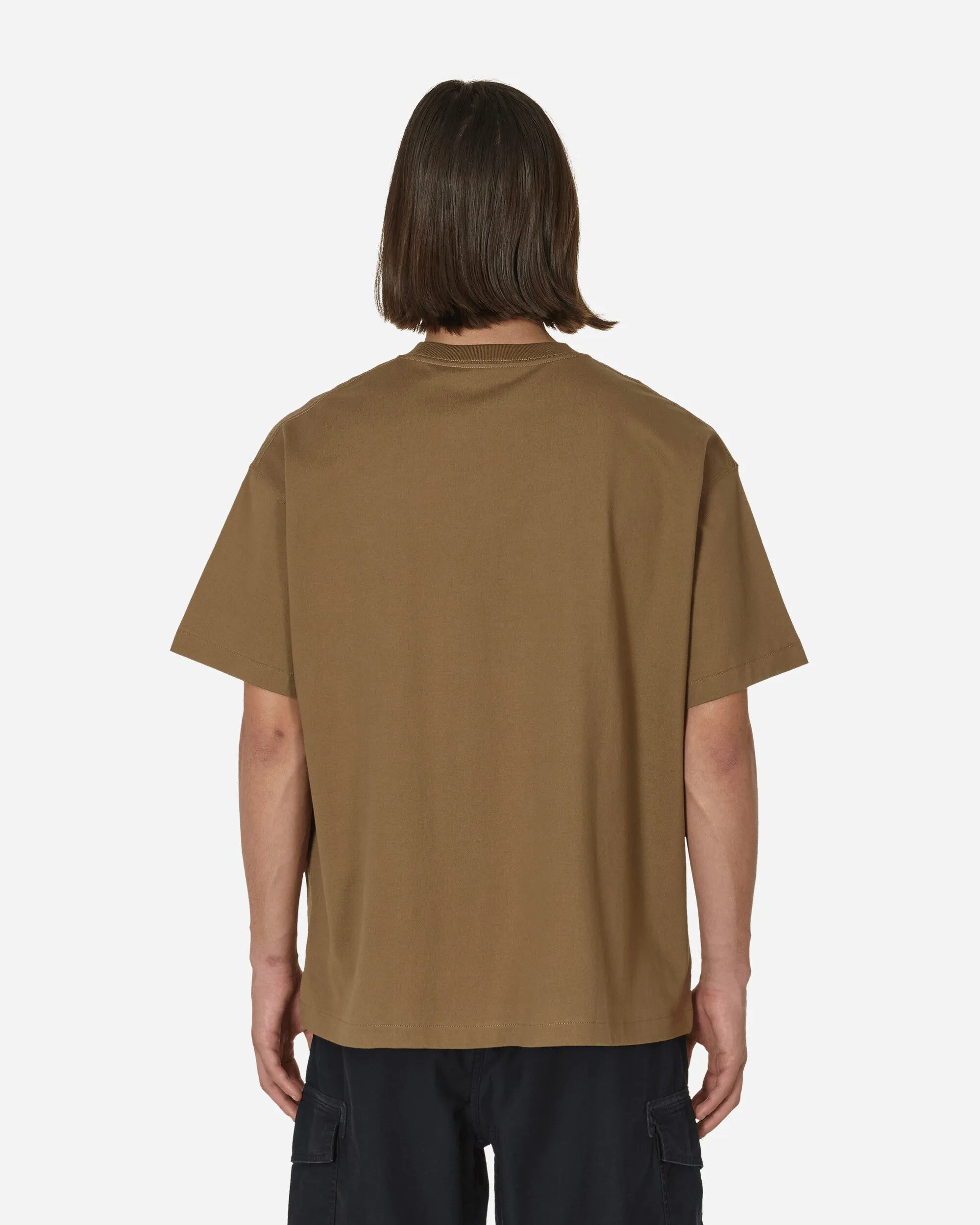 Tiefes T-Shirt mit Rundhalsausschnitt Sand