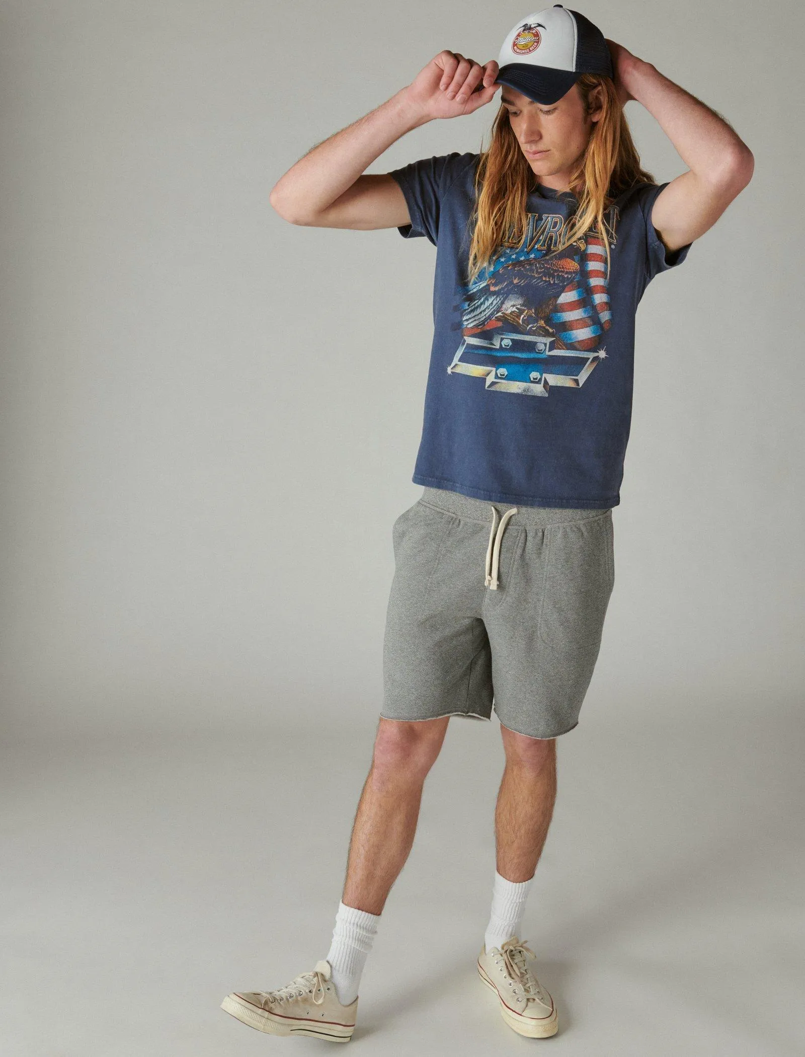 Lucky Brand Chevy Eagle T-Shirt-Kleid in Blau von Lucky Brand