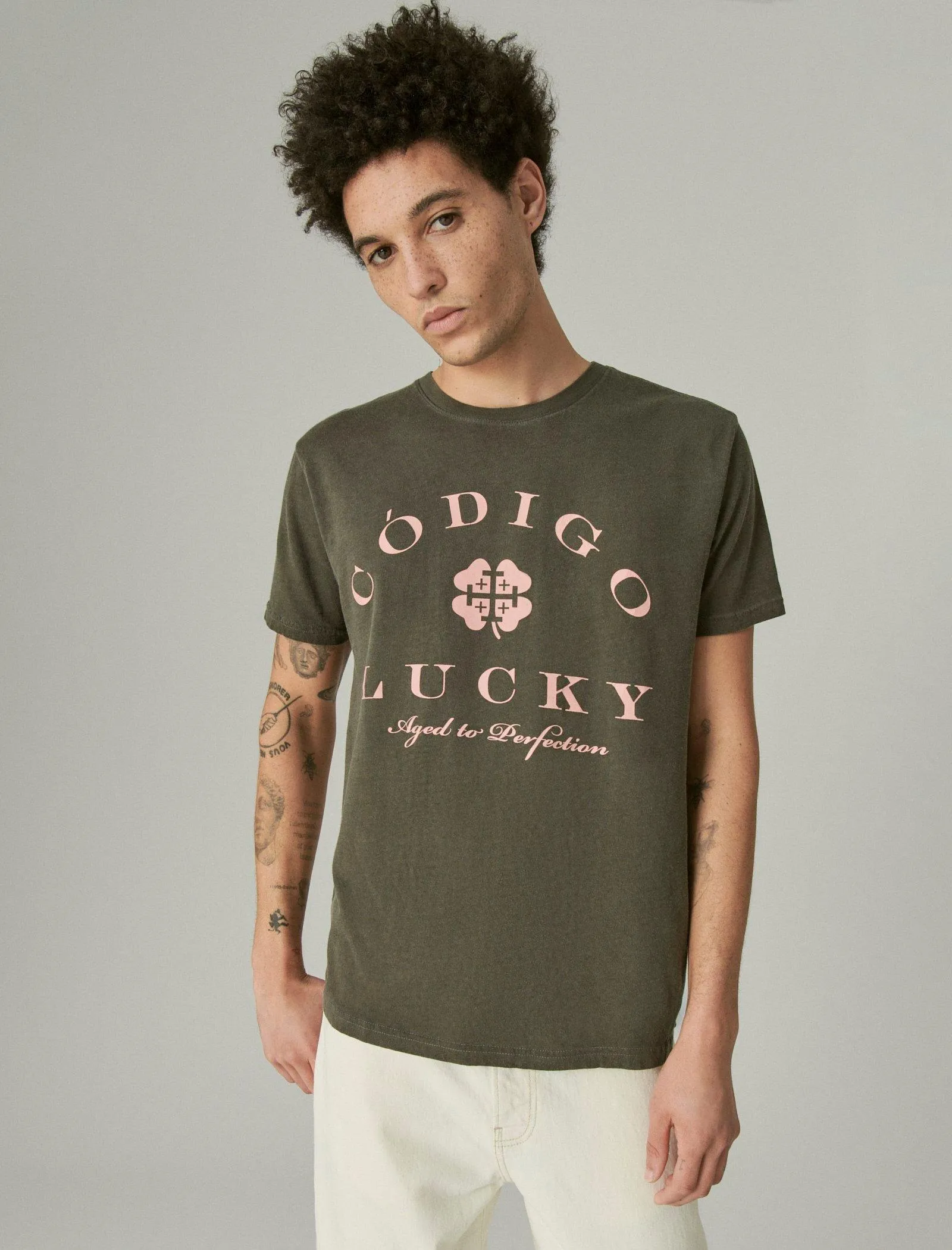 Lucky Brand Codigo 1530 X Kleeblatt Grafik T-Shirt Buche Lucky Brand