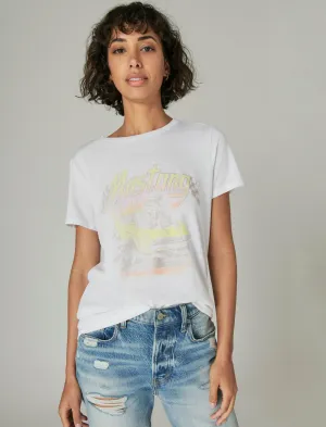 Lucky Brand Mustang Classic Crew Hellweiß Lucky Brand