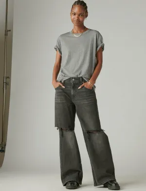 Lucky Brand The Boyfriend T-Shirt Asphalt Lucky Brand