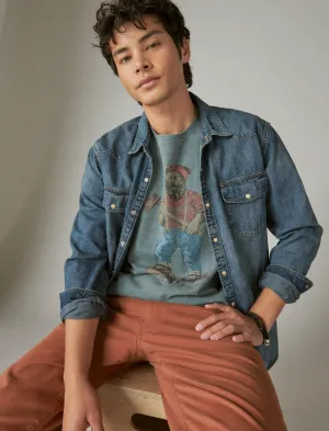 Lucky Brand Yellowstone Bär T-Shirt Preiselbeere Lucky Brand