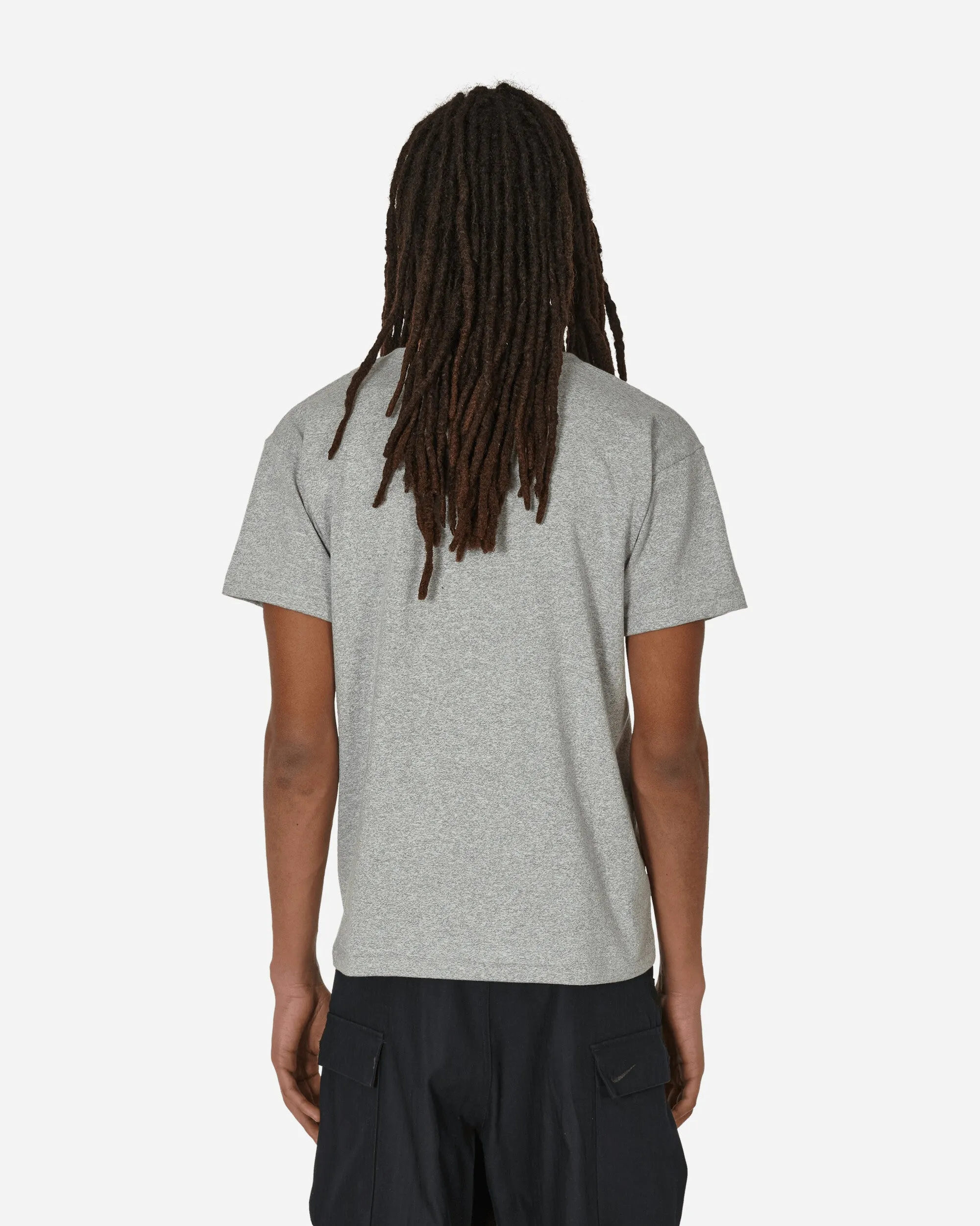 In Japan hergestelltes V-Ausschnitt T-Shirt in Oxford Grau