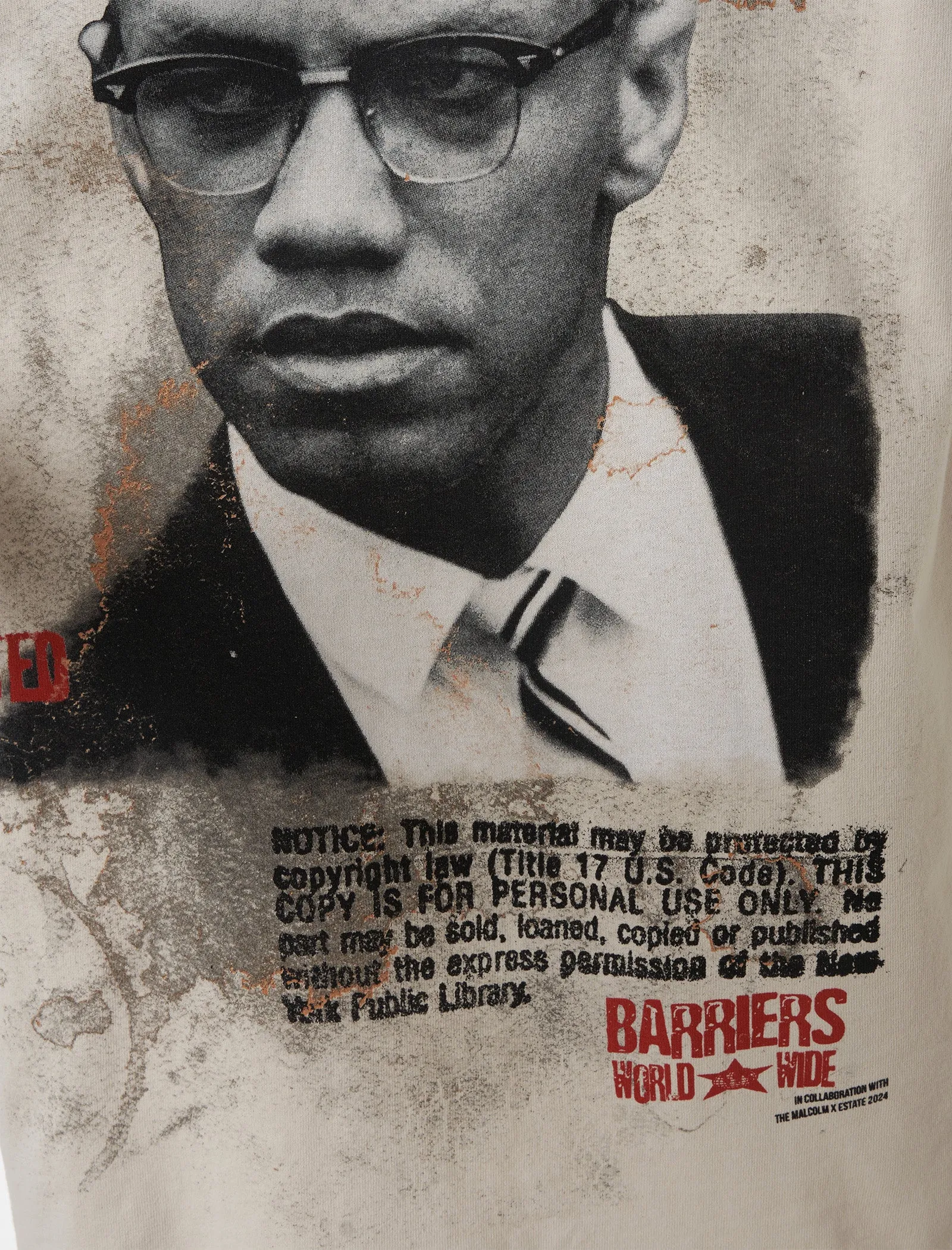 MALCOLM X PORTRAIT T-SHIRT