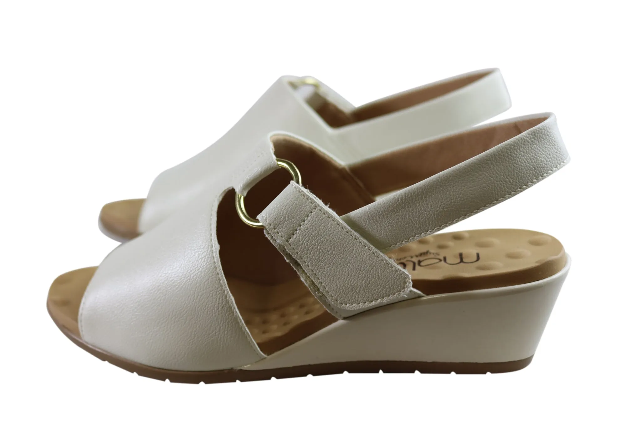 Malu Supercomfort Elora Damen Komfort Keil-Sandalen Hergestellt in Brasilien Malu Supercomfort Schuhe