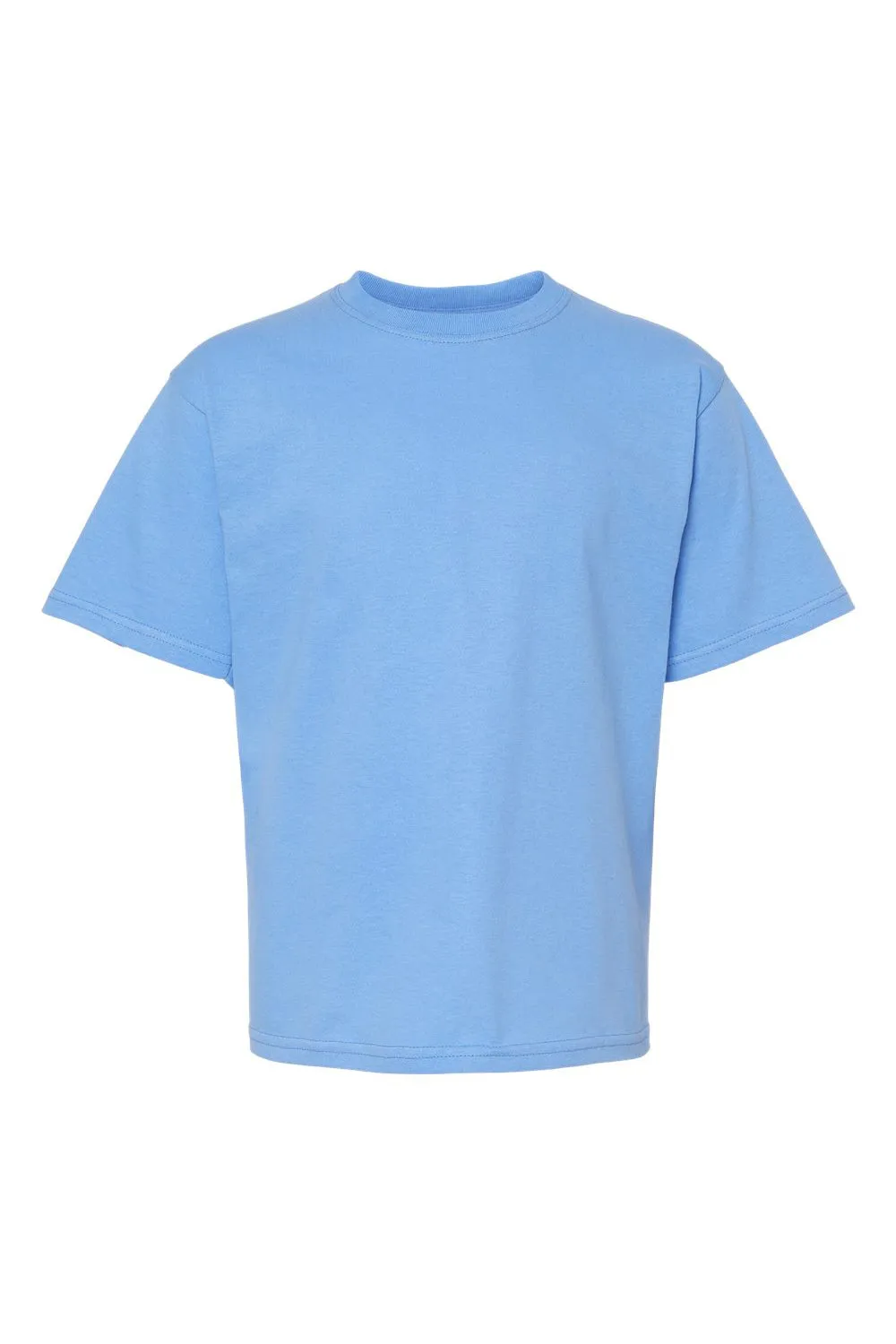 M&O Youth Gold Soft Touch Kurzarm Rundhals T-Shirt - Carolina Blau