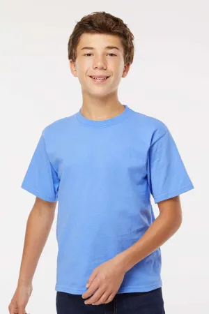 M&O Youth Gold Soft Touch Kurzarm Rundhals T-Shirt - Carolina Blau