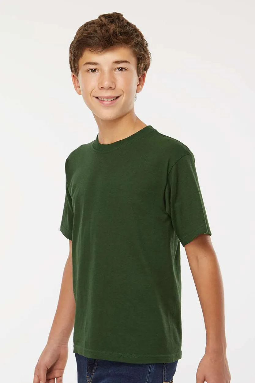 M&O Youth Gold Soft Touch Kurzarm Rundhals T-Shirt - Waldgrün
