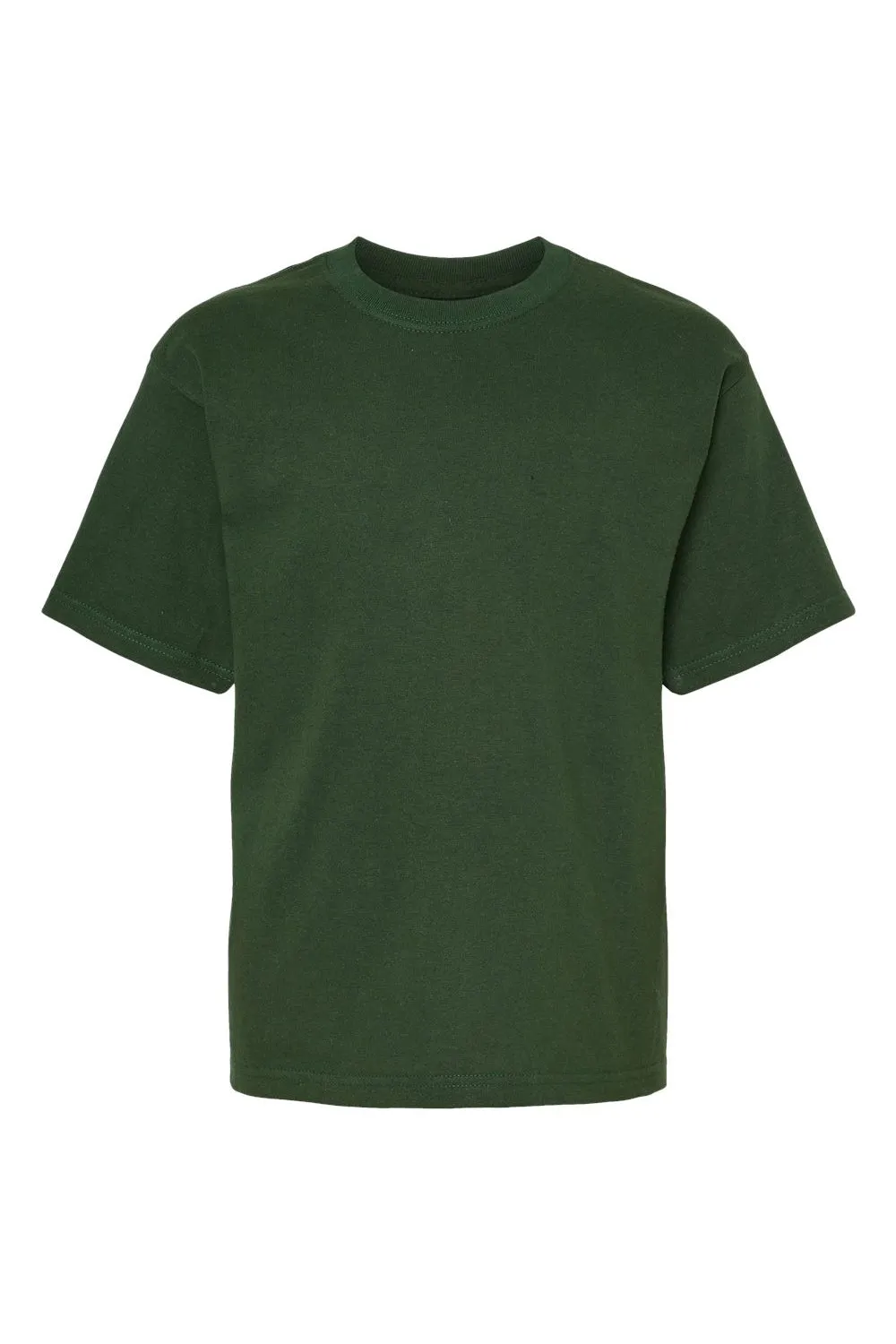 M&O Youth Gold Soft Touch Kurzarm Rundhals T-Shirt - Waldgrün