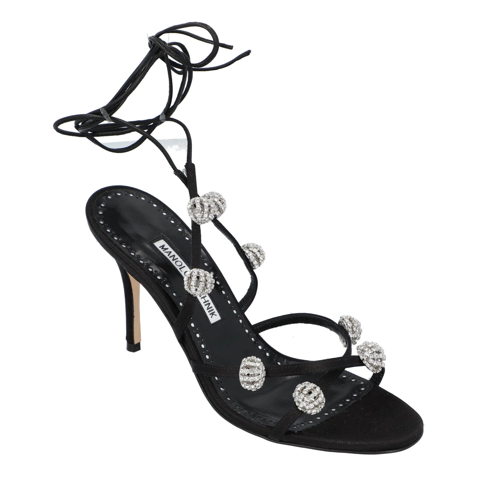 Manolo Blahnik Elsaka Sandale Schwarze Schuhe_Manolo-Blahnik