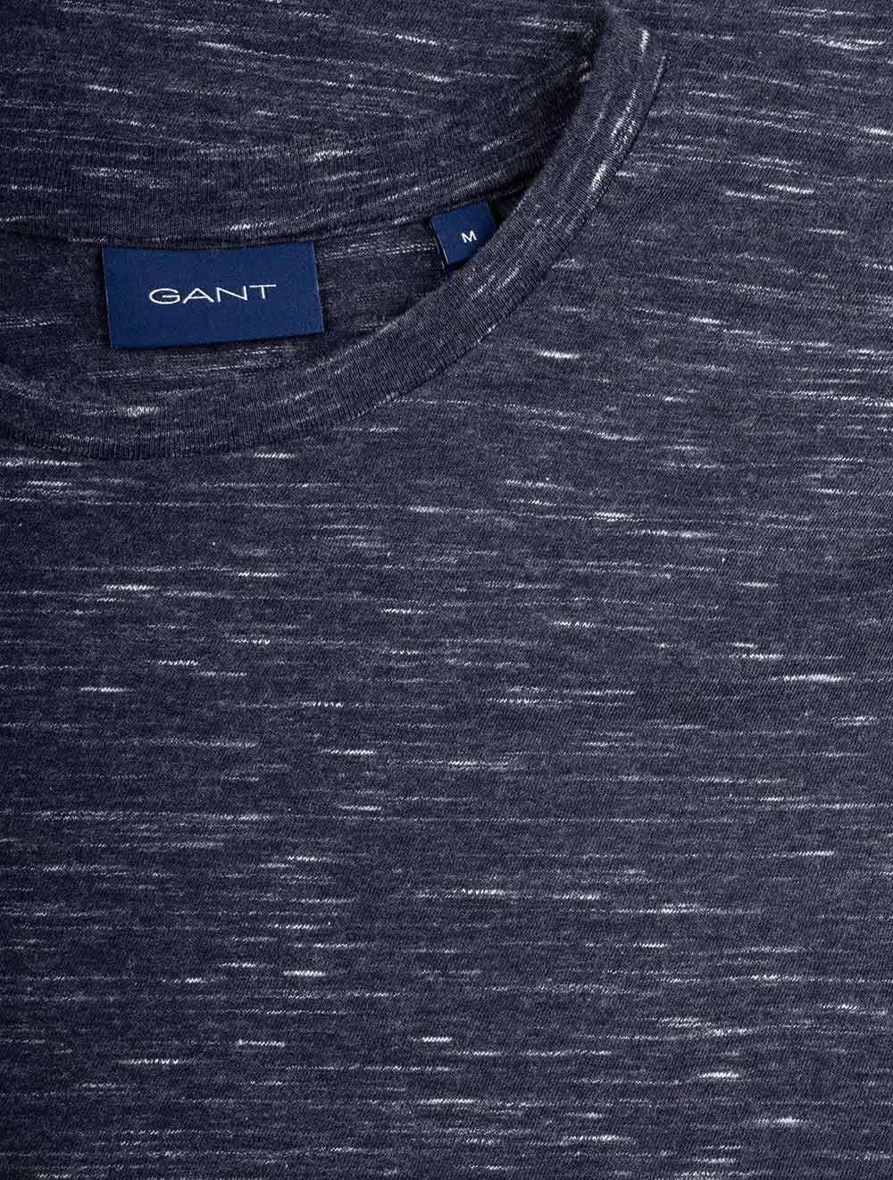 Marlierte Kurzarm-T-Shirt Abendblau