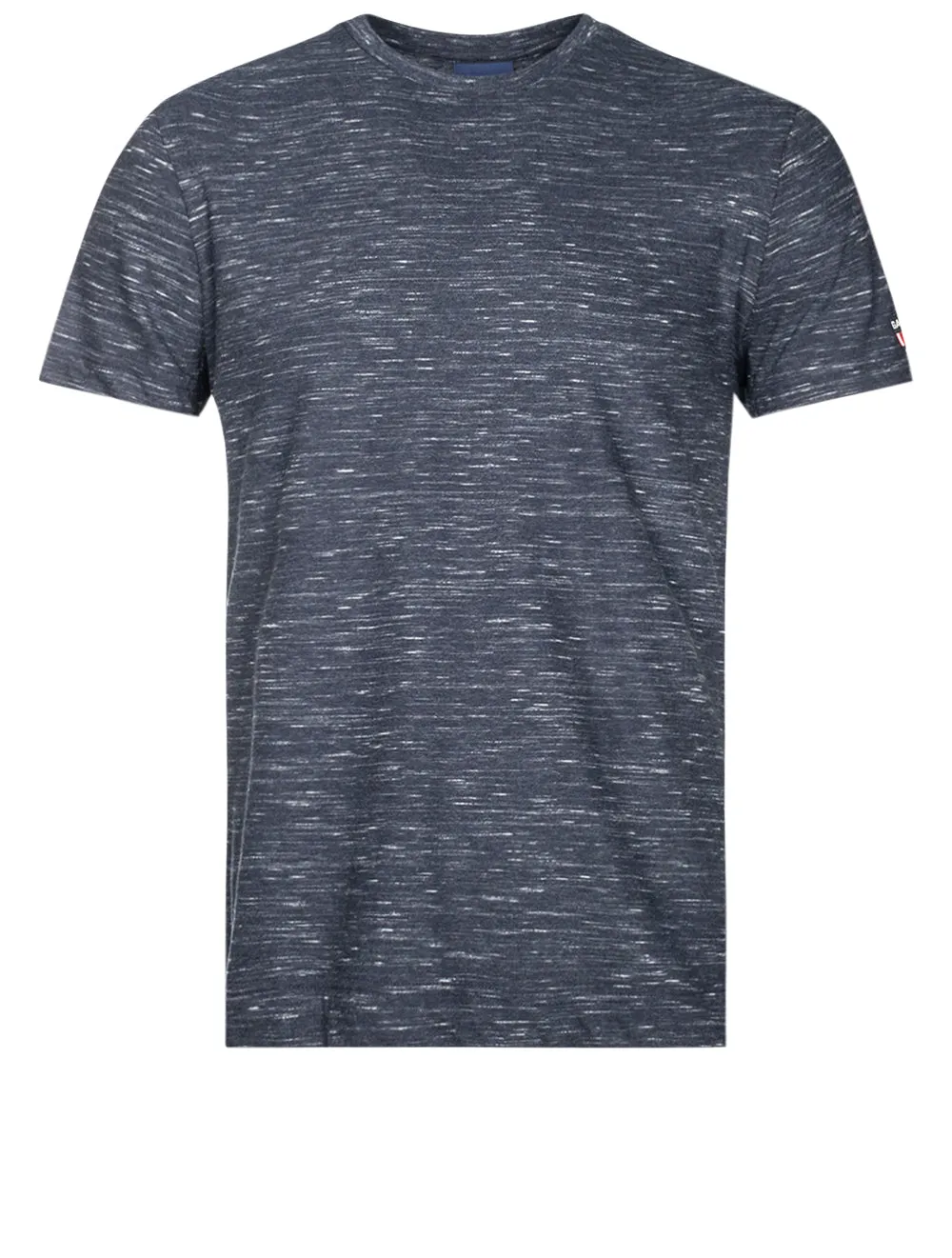 Marlierte Kurzarm-T-Shirt Abendblau