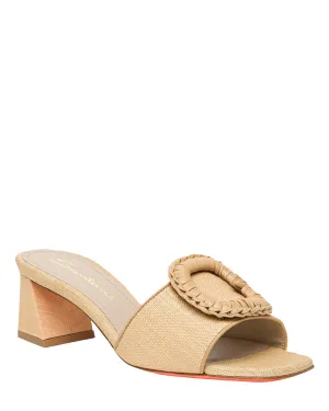 Marta Raffia Riemchensandalette in Beige