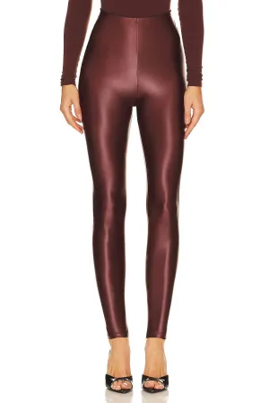 Matte Metallische Leggings In Kupfer
