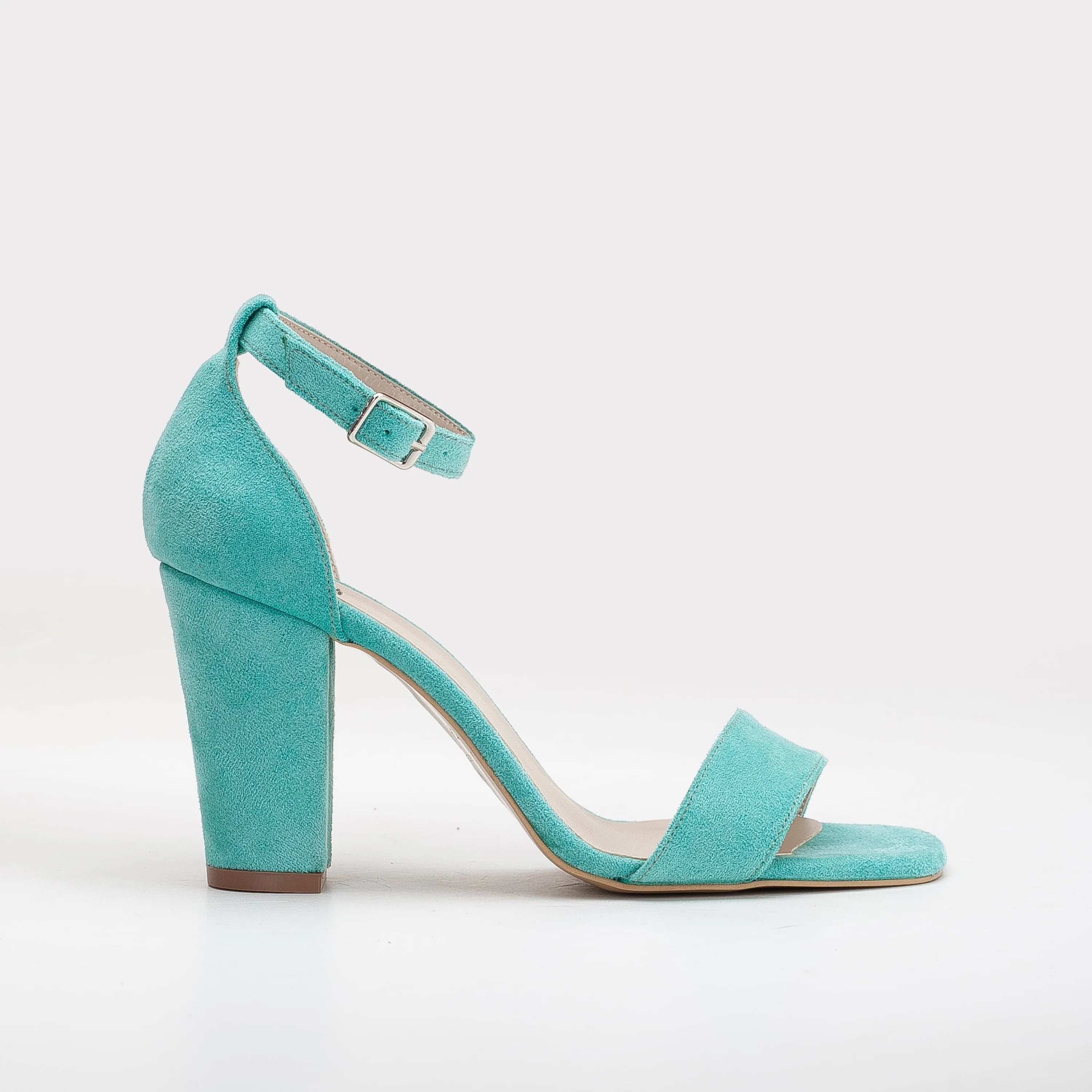 Melissa Vegan Wildleder Perlen Sandalen mit Absatz | Aquamarin