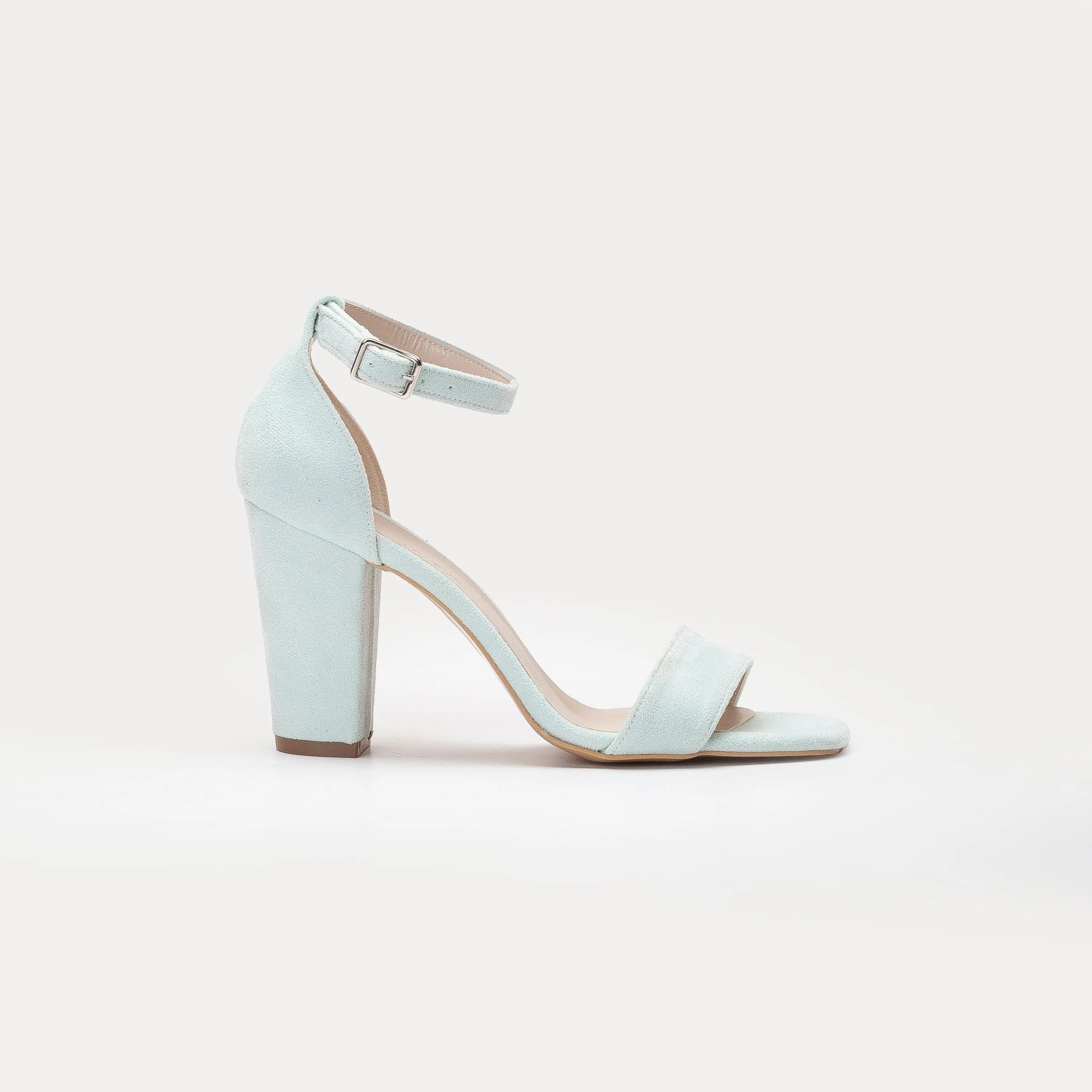Melissa Vegan Wildleder Perlen Sandalen mit Absatz | Minzgrün