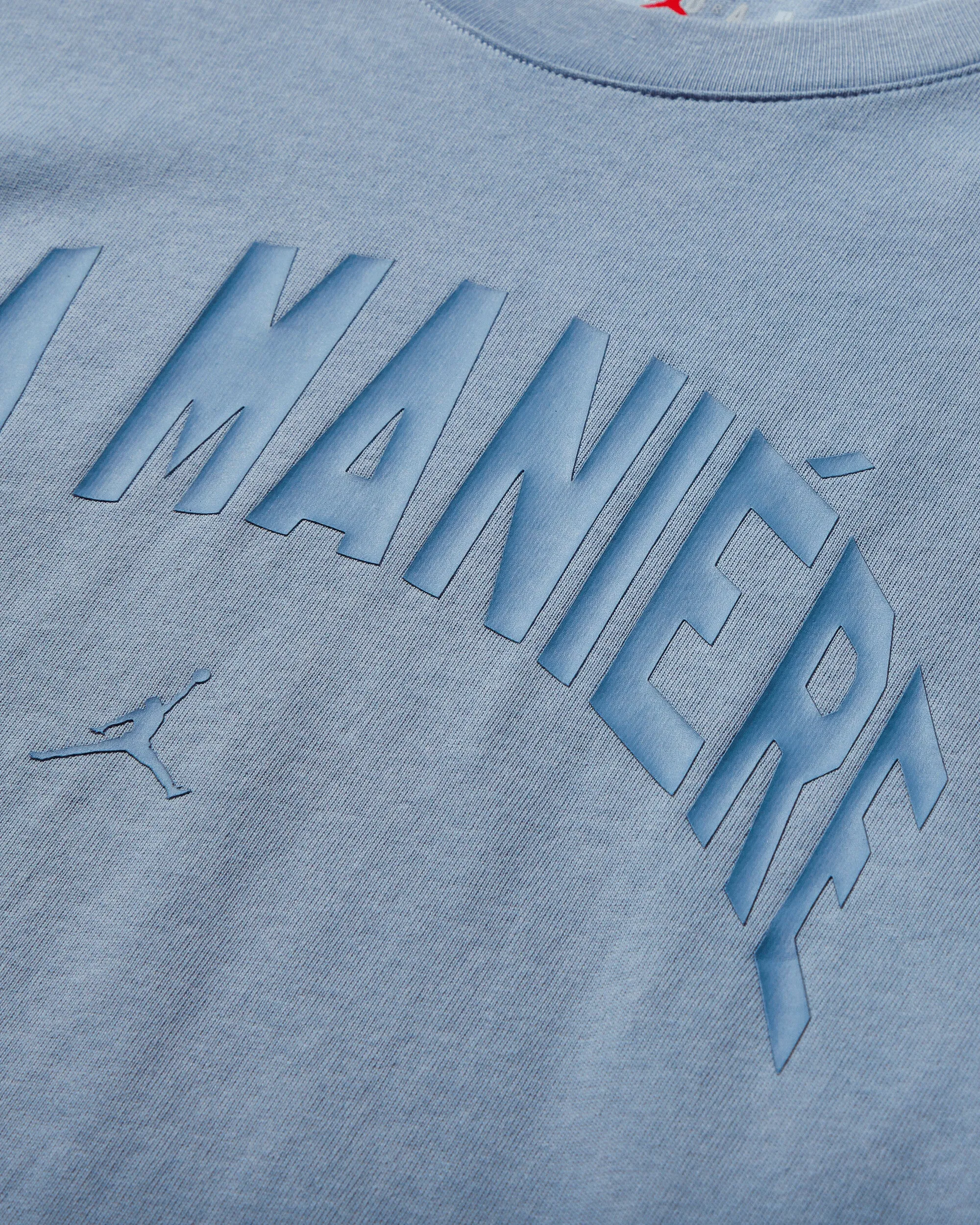 Herren A Ma Maniére Logo T-Shirt Hell Waffenblau