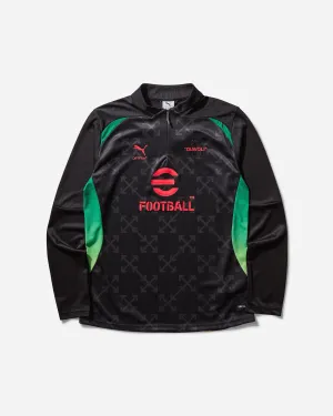Herren AC Milan x Off-White Prematch 1/4-Zip Jersey Schwarz / Rot