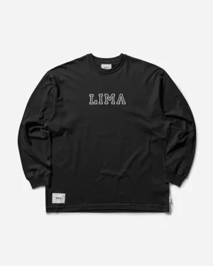 Herren Academy Langarm T-Shirt Schwarz