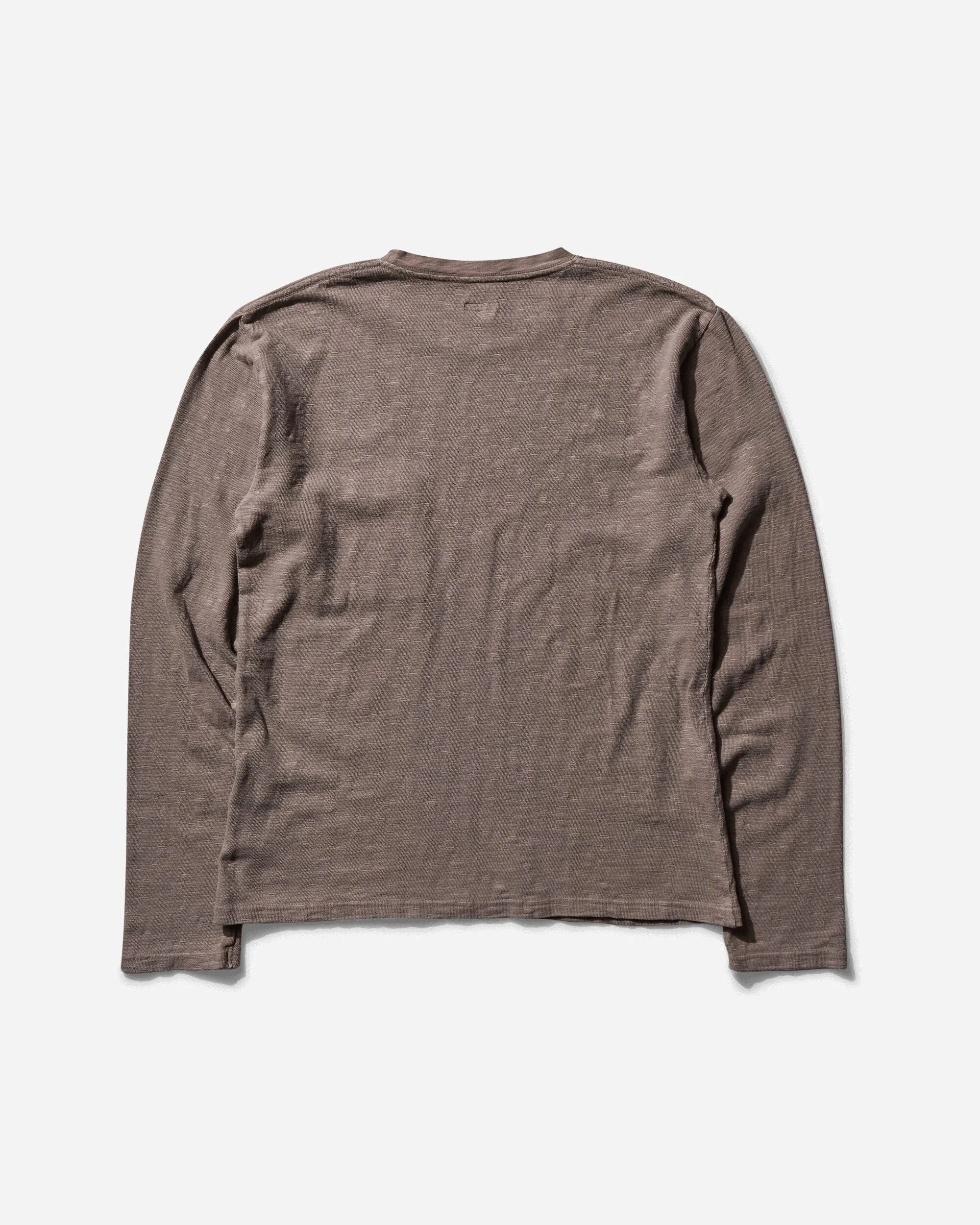 Herren Amuse Strick Langarm-T-Shirt mit Tasche Anthrazit