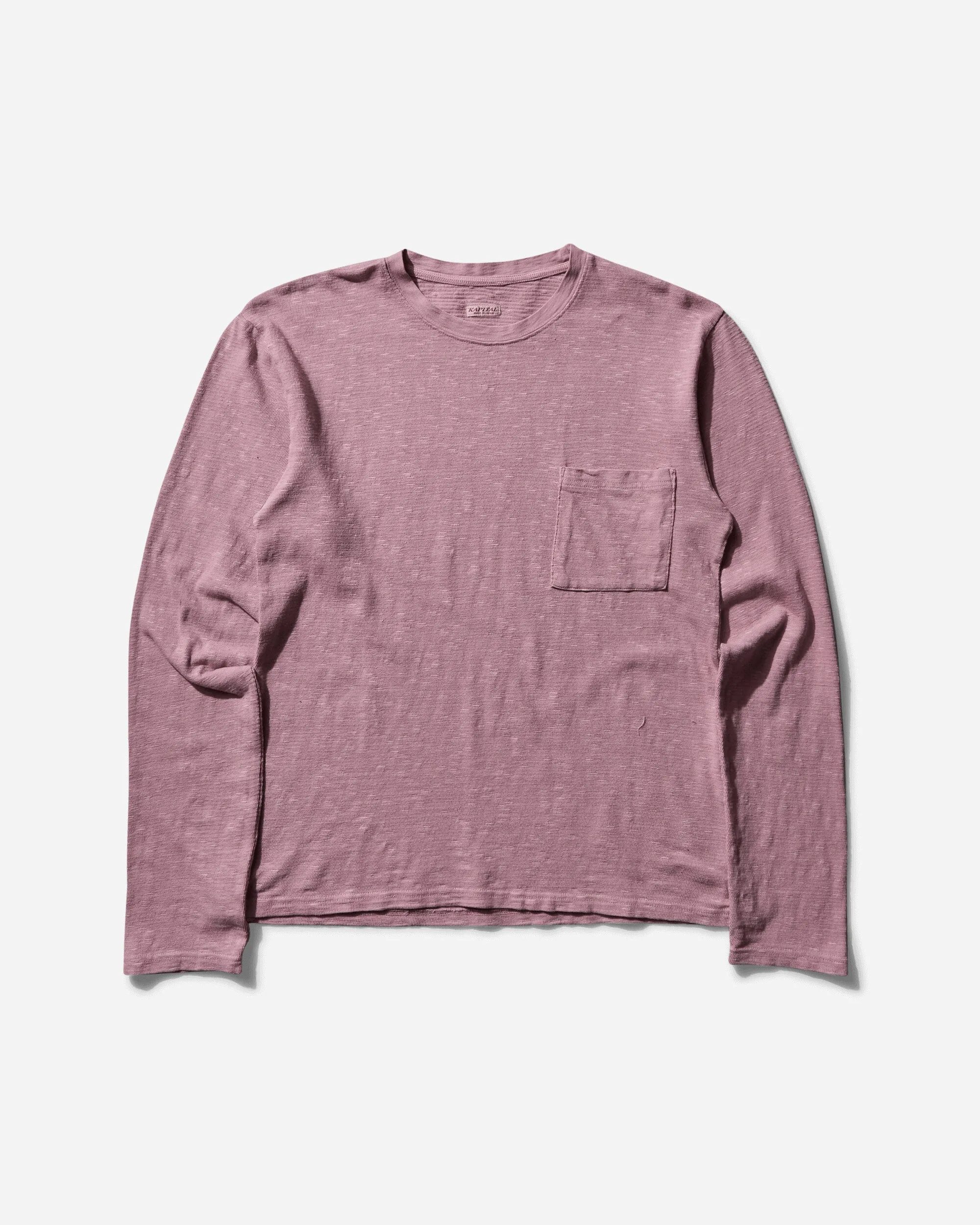 Herren Amuse Strick Langarm-T-Shirt mit Tasche Pink