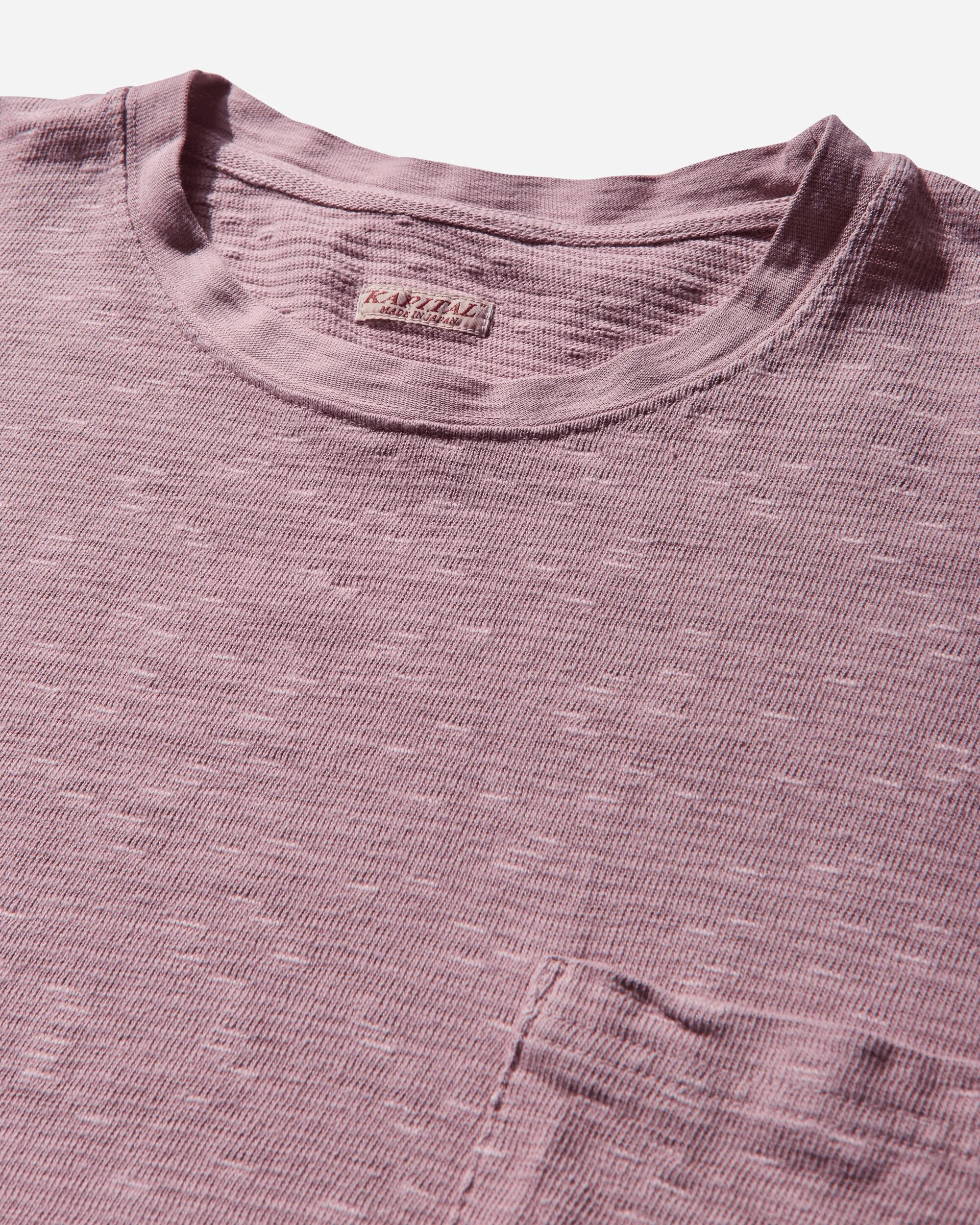 Herren Amuse Strick Langarm-T-Shirt mit Tasche Pink