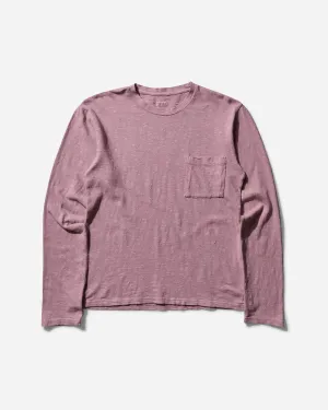 Herren Amuse Strick Langarm-T-Shirt mit Tasche Pink
