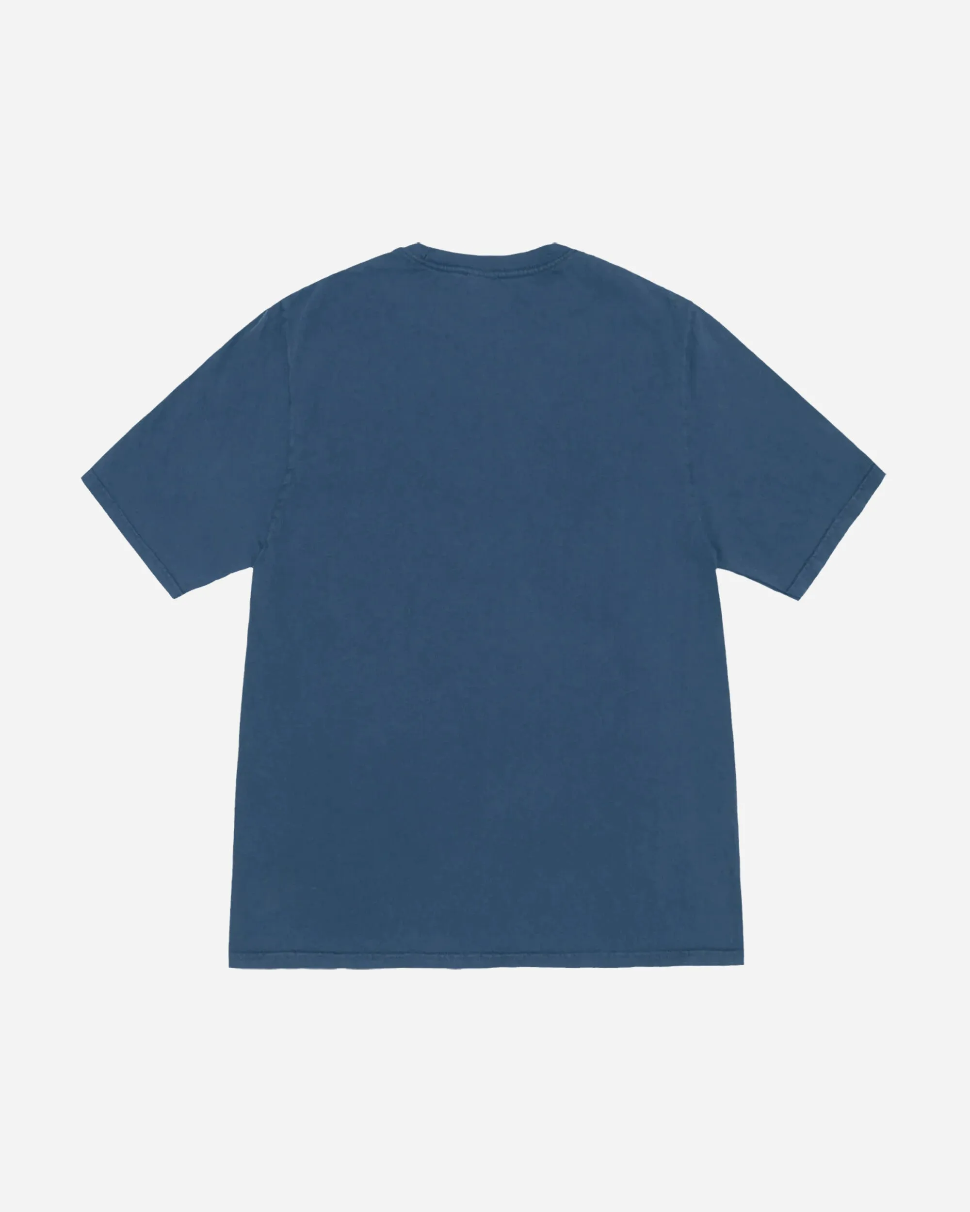 Herren T-Shirt mit Bogenausschnitt und Pigmentfärbung in Marineblau