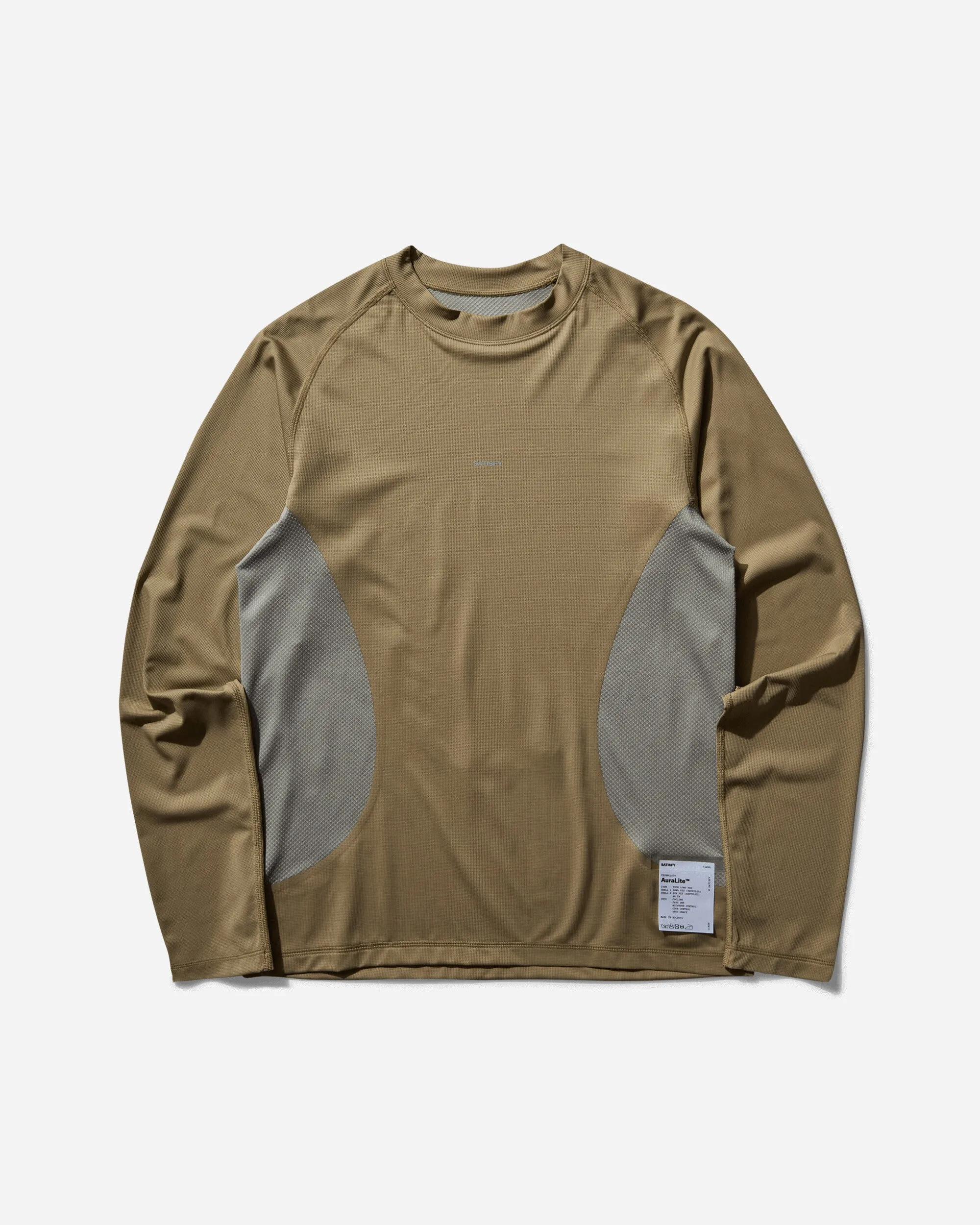 Herren AuraLite Tech Langarm-T-Shirt Armee Grün
