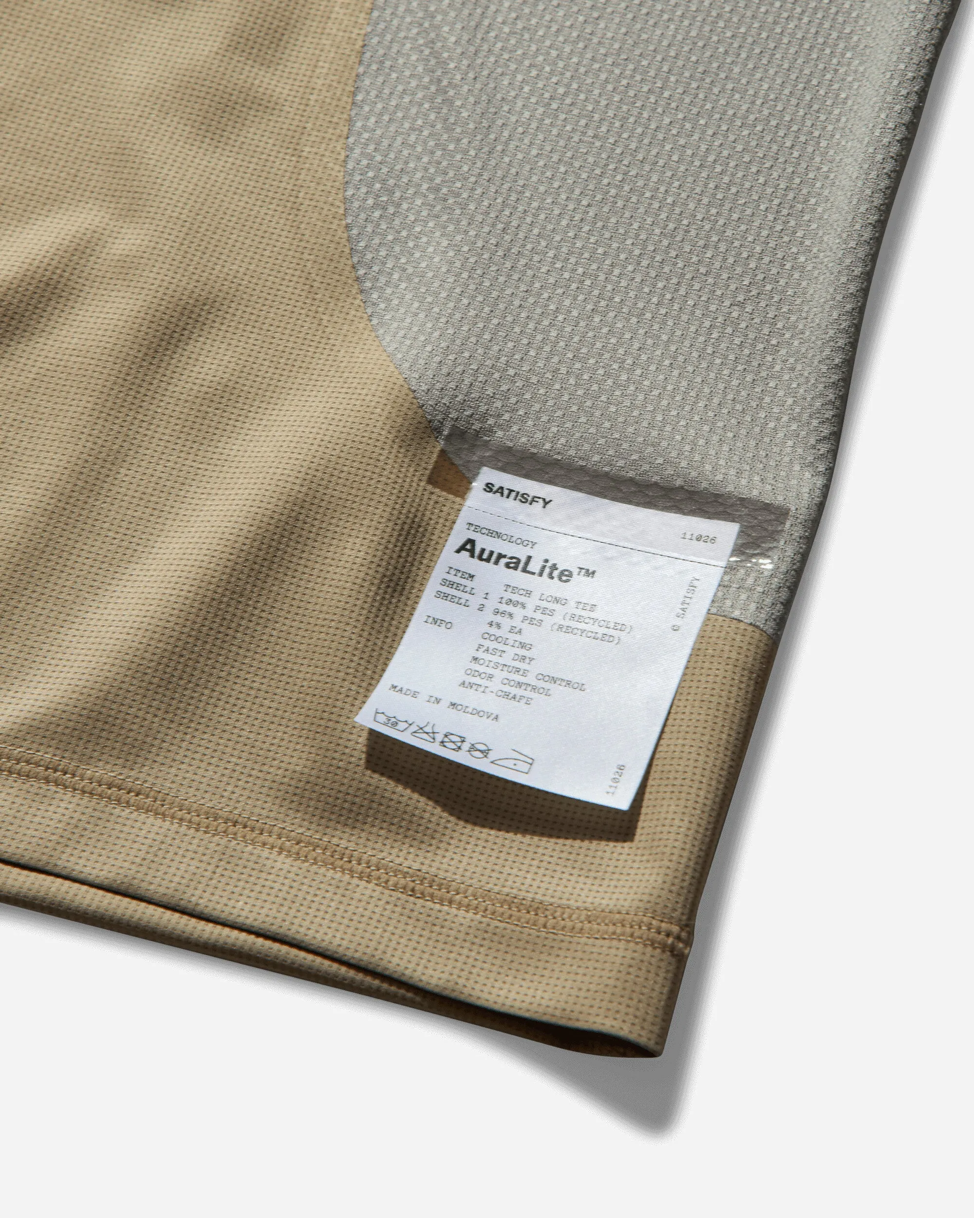 Herren AuraLite Tech Langarm-T-Shirt Armee Grün