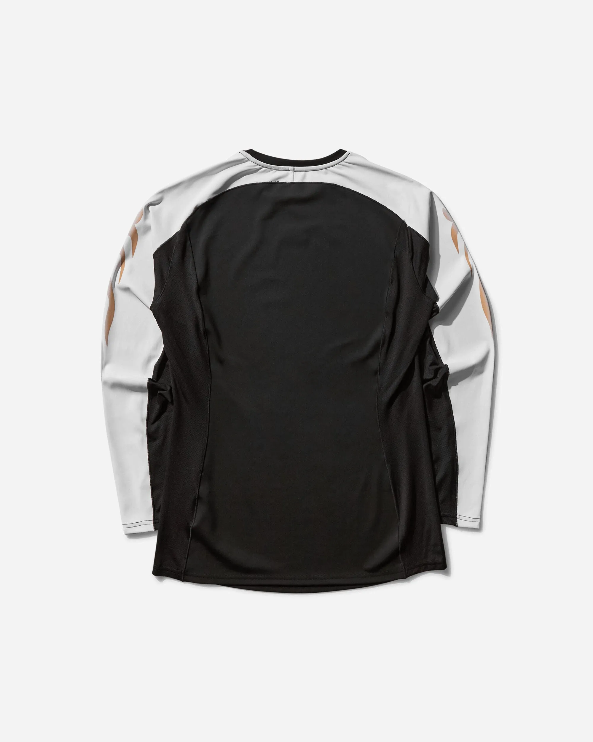 Herren Axolotl Langarm Rashguard Shirt Schwarz / Weiß