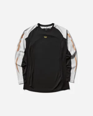 Herren Axolotl Langarm Rashguard Shirt Schwarz / Weiß