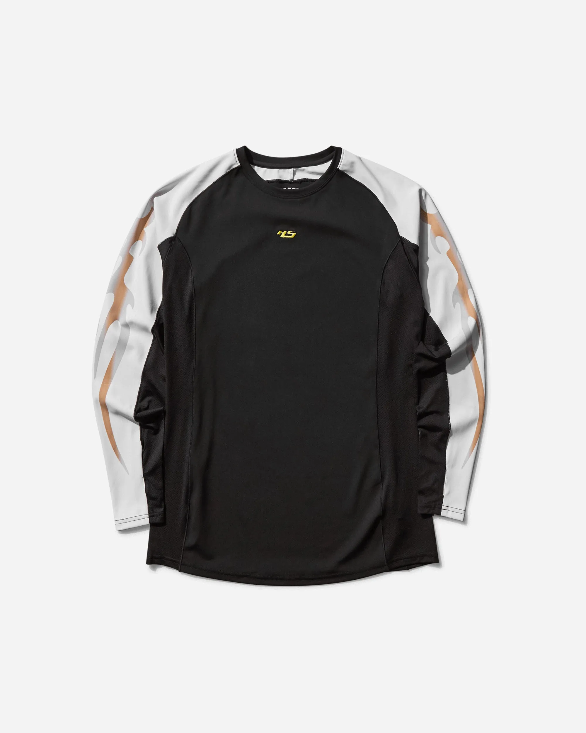 Herren Axolotl Langarm Rashguard Shirt Schwarz / Weiß