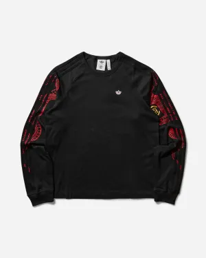 Herren CLOT von Edison Chen Raglan Langarm T-Shirt Schwarz