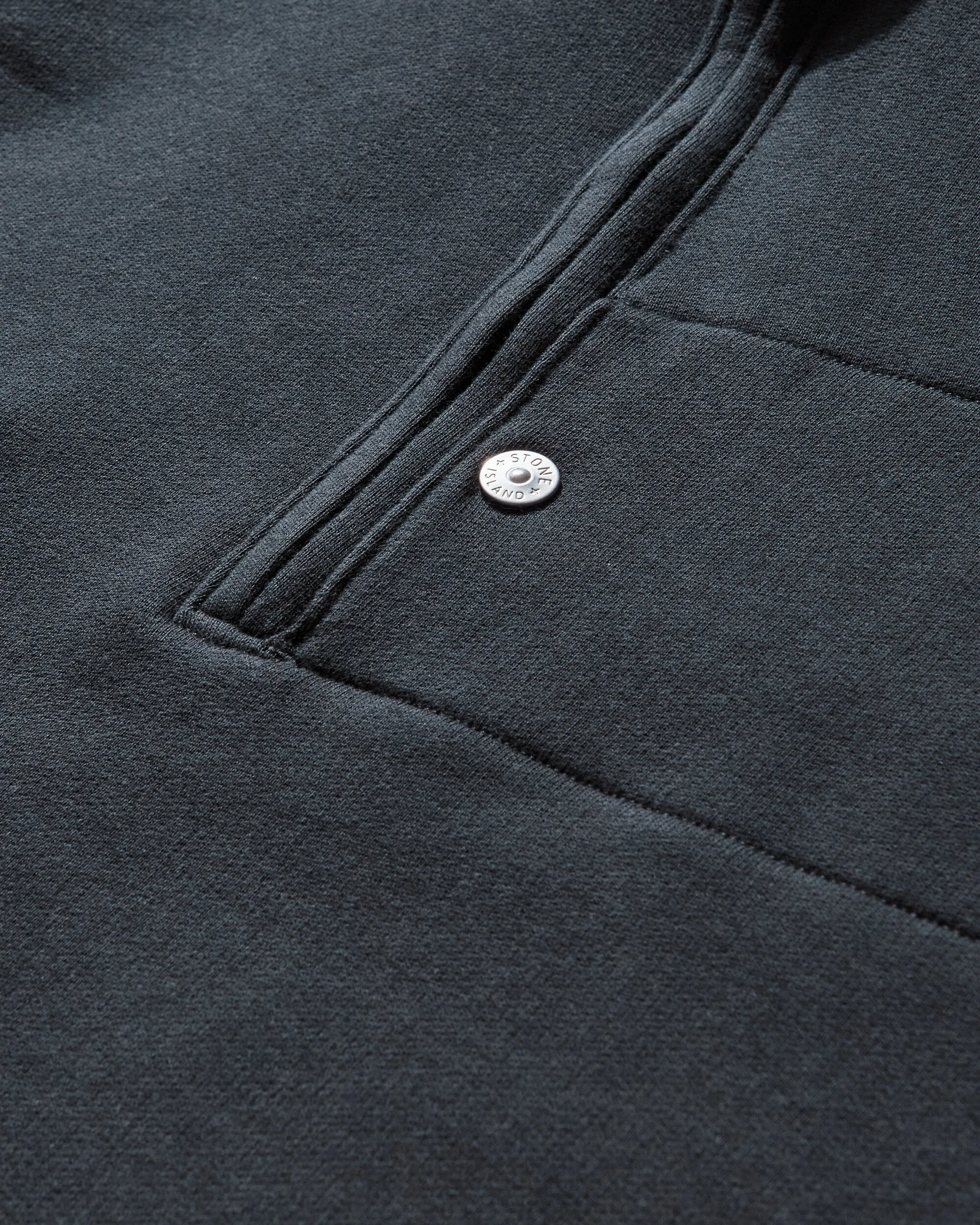Herren Baumwoll-Fleece Pullover mit Halbzip-Ausschnitt in Marineblau