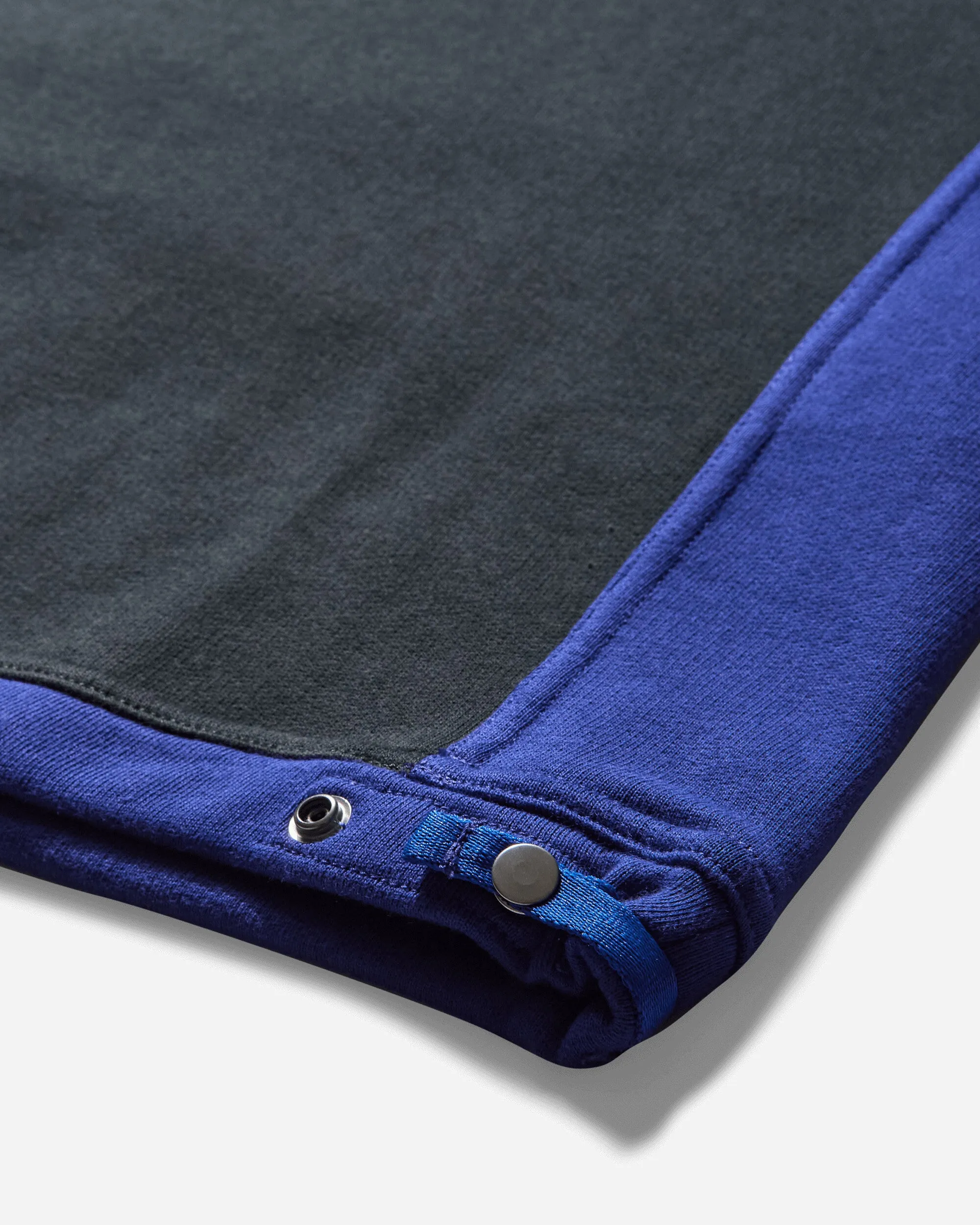 Herren Baumwoll-Fleece Pullover mit Halbzip-Ausschnitt in Marineblau