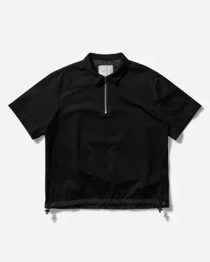Herren Baumwoll-Jersey Polohemd Schwarz