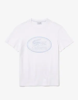 Herren Rundhals T-Shirt mit besticktem Logo aus Baumwolle Weiß Patagonia Kleidung
