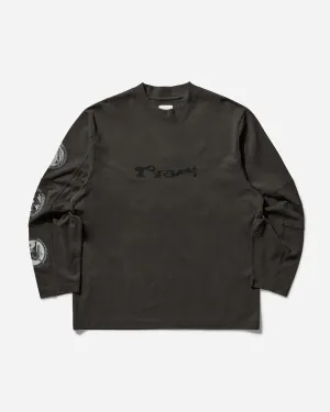 Langarm T-Shirt für Herren Schwarz-Olive