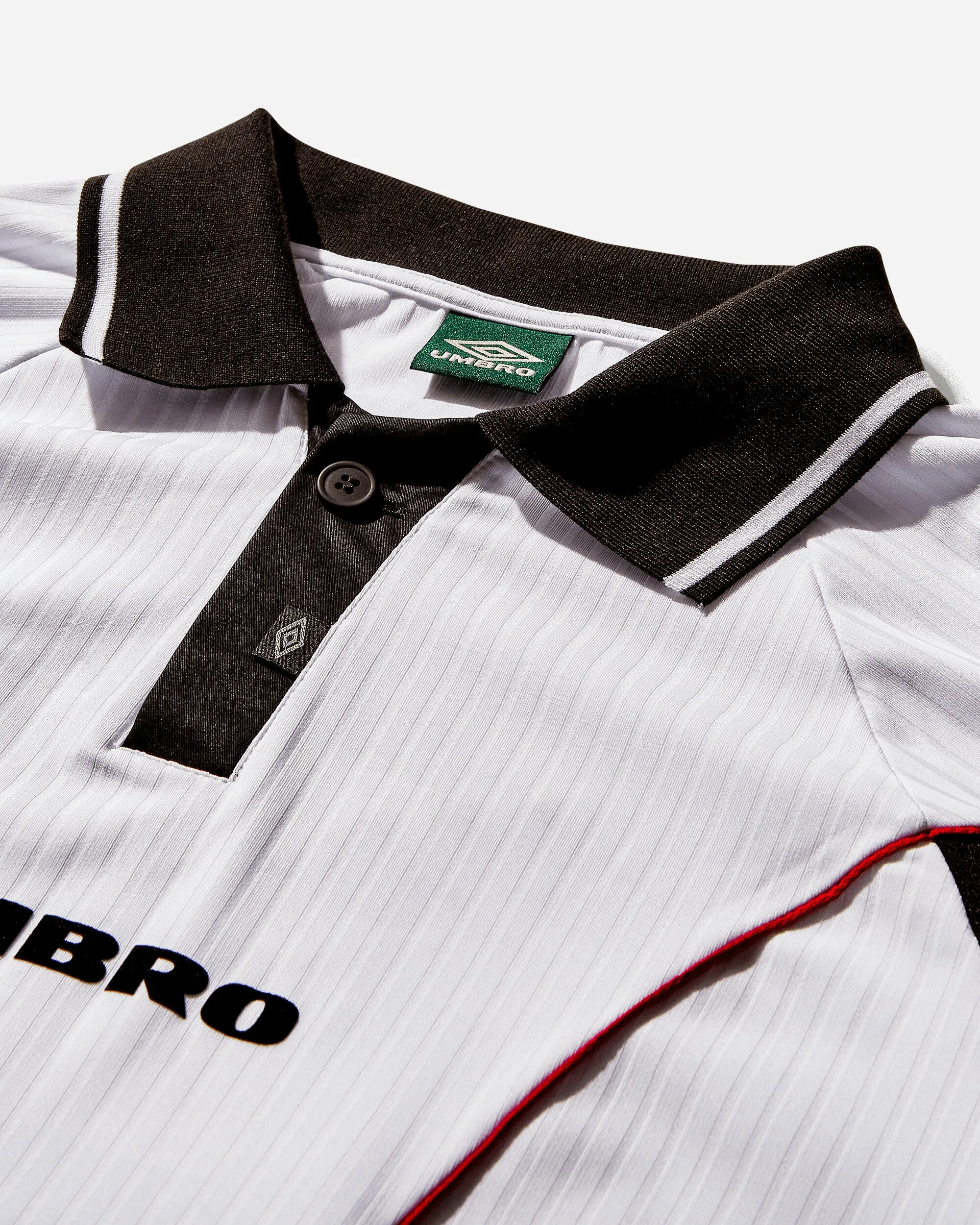 Herren Gingham Zerschnittenes Polo Weiß