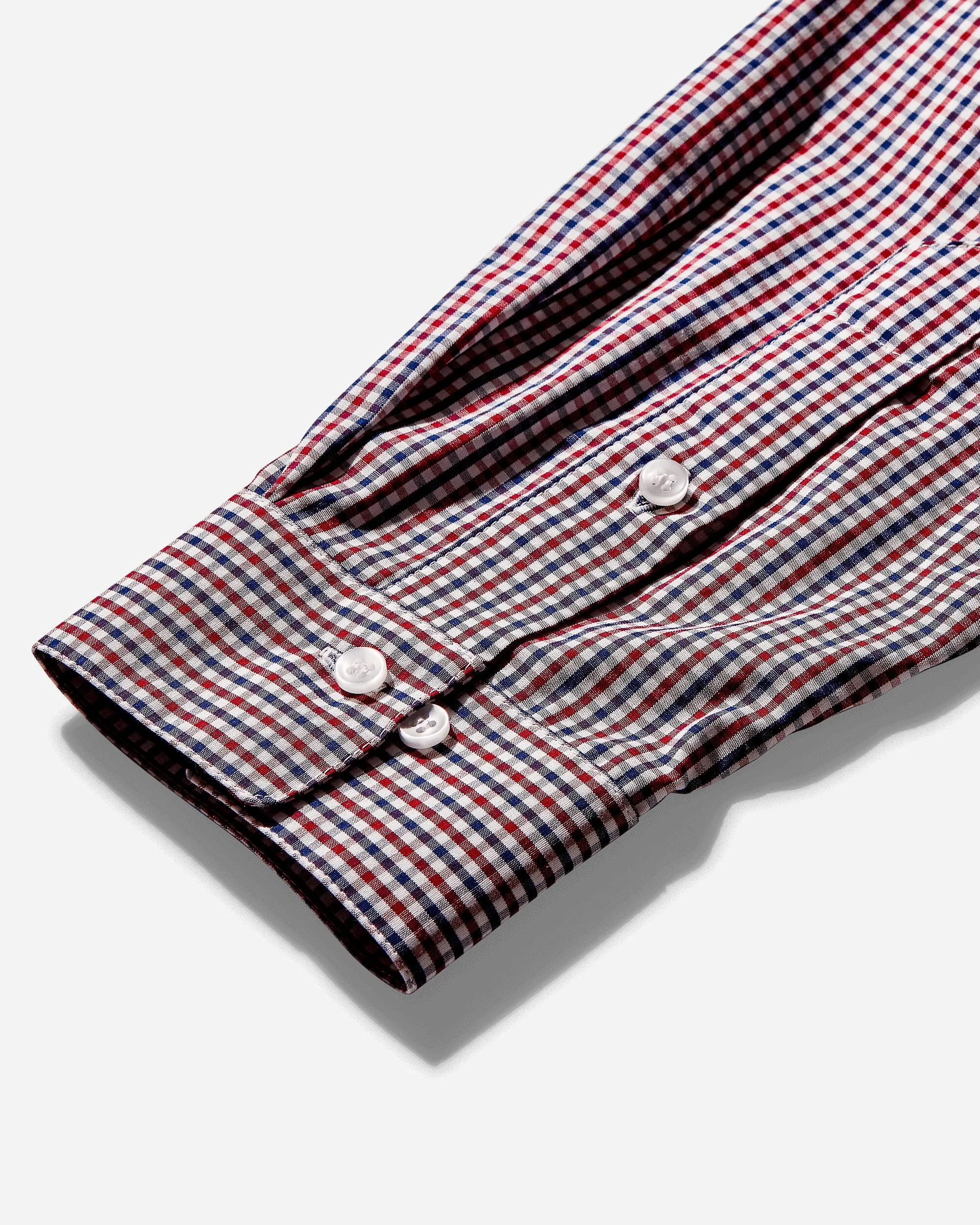 Herren Gingham Zerschnittenes Polo Weiß