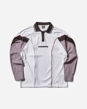 Herren Gingham Zerschnittenes Polo Weiß